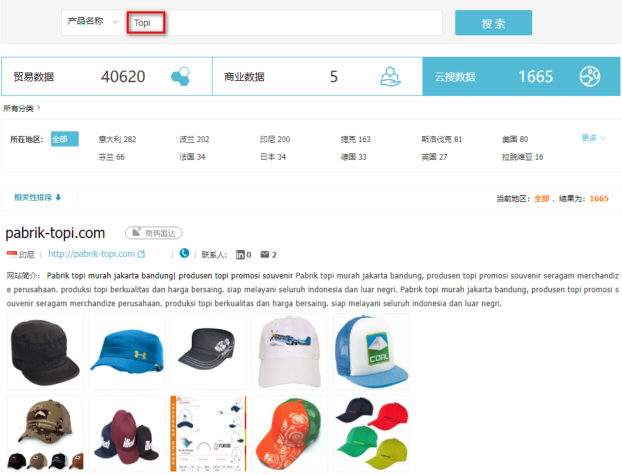 帽子数据,外贸客户,SG亚洲胜游贸易